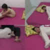 [RM113X] A girl is first wrapped into a mummy and immediately gets a Dildo surprise