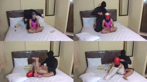 [RM145] (Incomplete) This Girl Was Wrapped In A Mummy In A Sitting Pose But