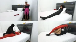 [RM157] This Beautiful Girl Is Wrapped In Saran Wrap Plus Pink Spandex