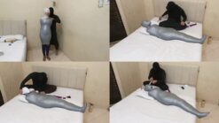 [RM150] A girl was mummified in white and grey duct tape and then her breath was sealed
