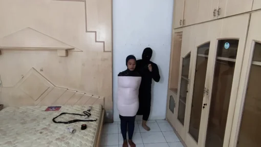 [RM155] A Malaysian Girl Is Wrapped Tightly In Duct Tape And Put In A Sleeping Bag - Image 3